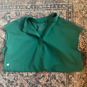 Figs Rafaela Scrub Top Hunter Green xs